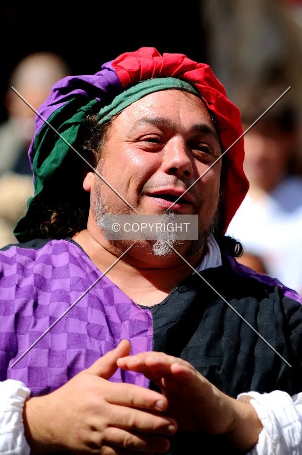 Acting on a medieval fair in Hostalric