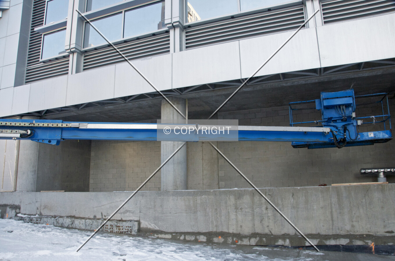Unfinished area of the base along Indiana Avenue