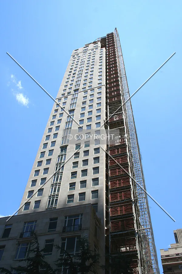Looking up from street level