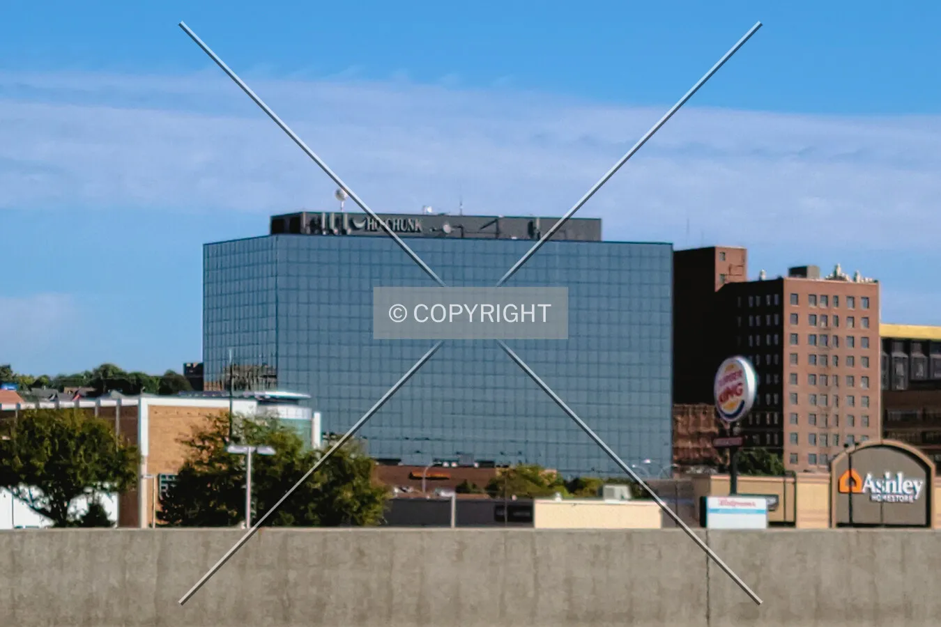 Distant view from the southwest; September 26, 2021