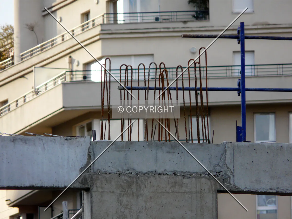 Rebars on top of a column on ground floor