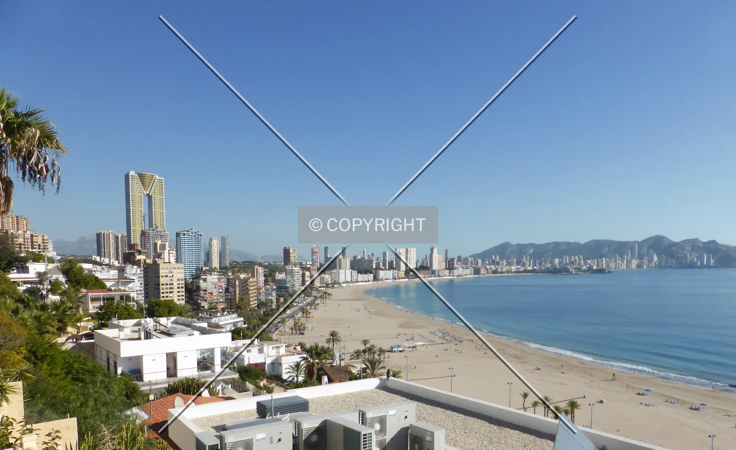 The beach at Benidorm, Spain
