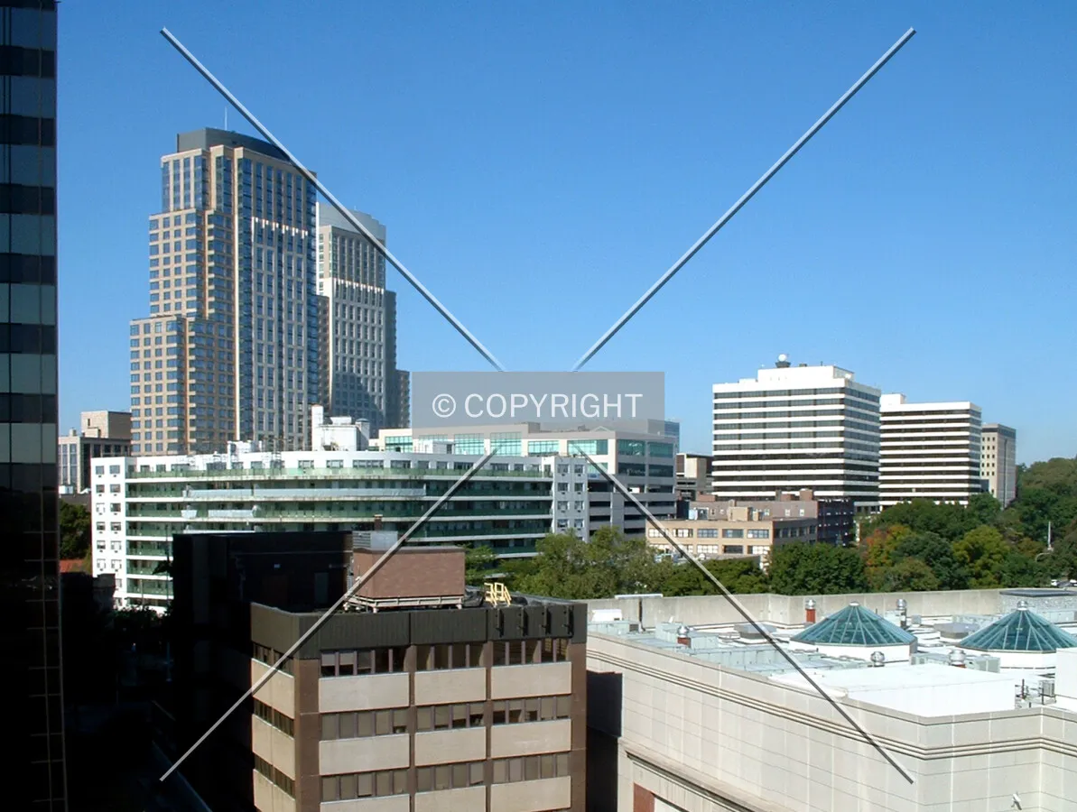 View from the southeast toward City Center
