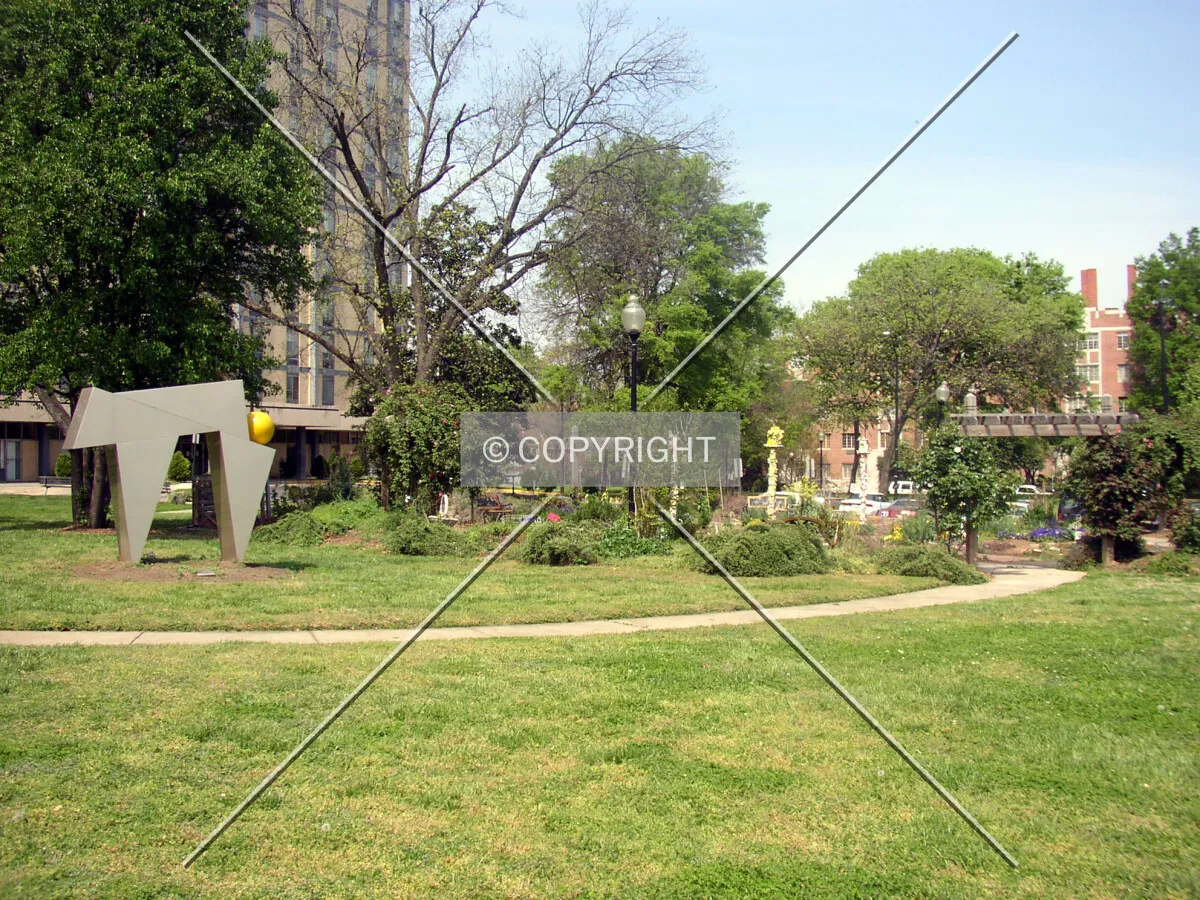 Sculpture and garden to the northeast of the tower