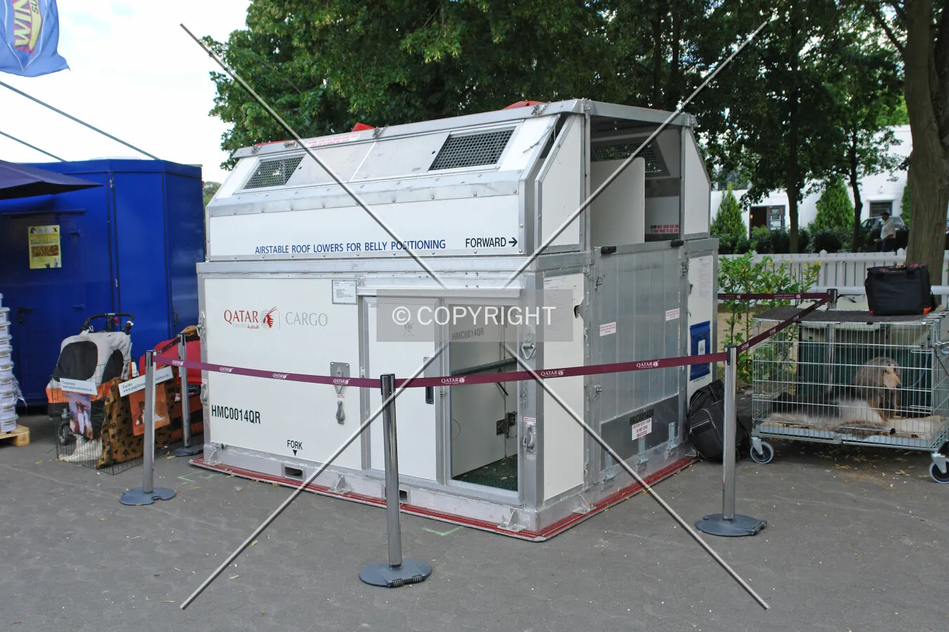 Air freight container for animals as seen on an animal show