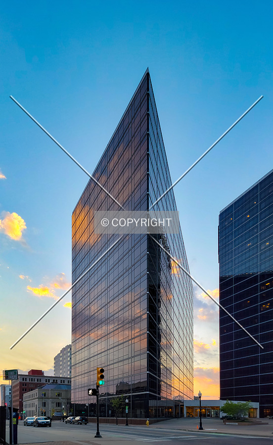 Early evening view from the east; April 2, 2021