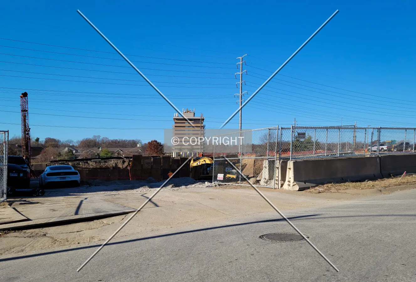 From the east during construction; December 3, 2021