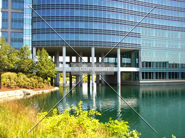 Open framework over the water channel