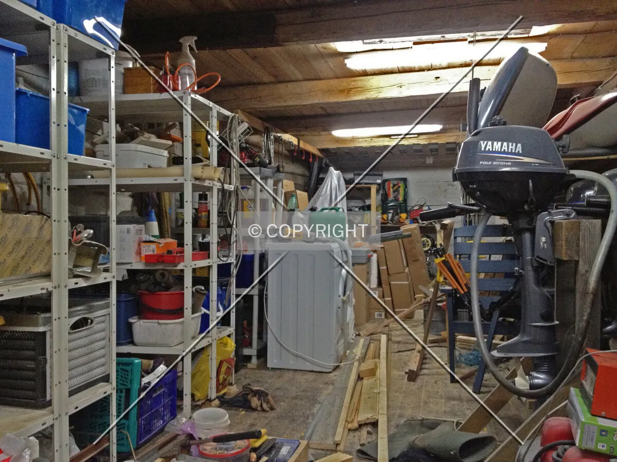 A storage room which is used to store material that is not in use