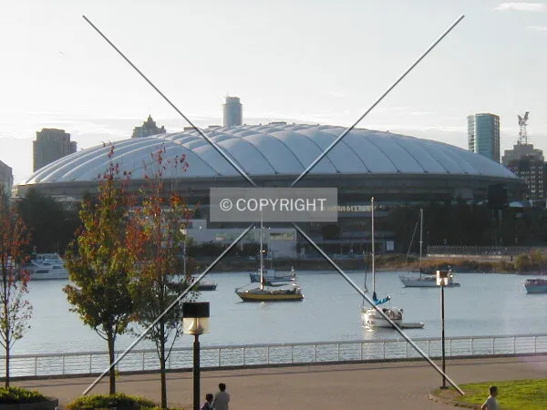 BC Place from Science World near sunset