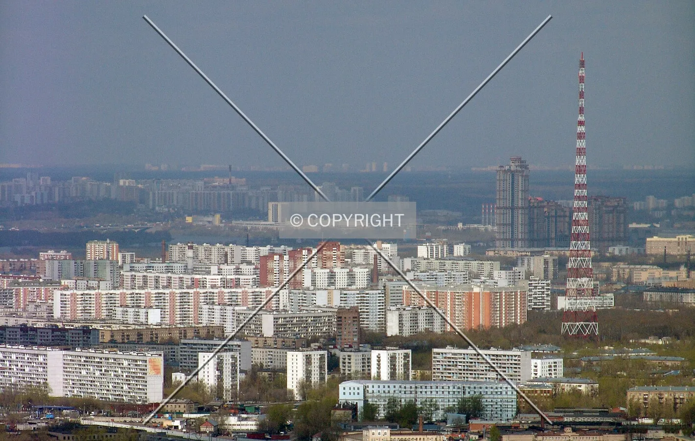 View from the 56th floor of Zapad