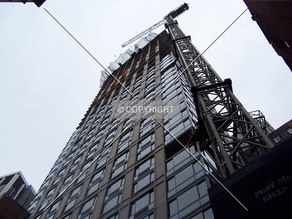 Looking up the south side of the tower from 31st Street