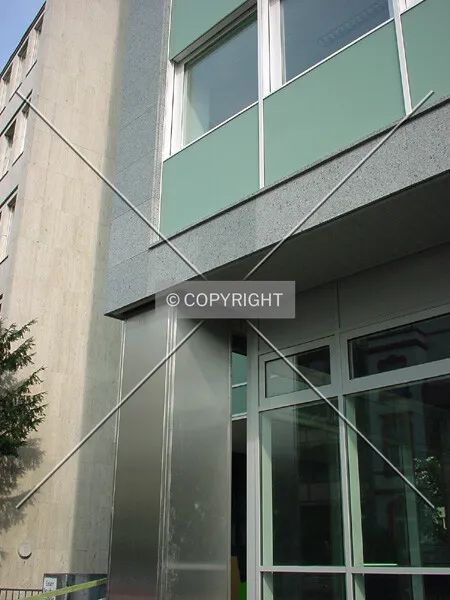 Facade at the base of the tower