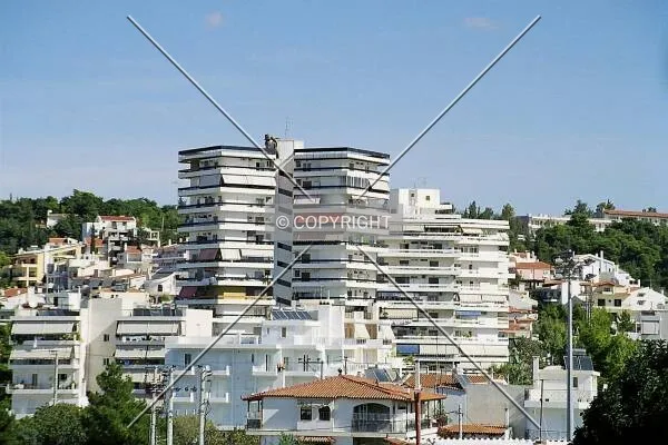 View of the complex from an elevated position in the neighbourhood