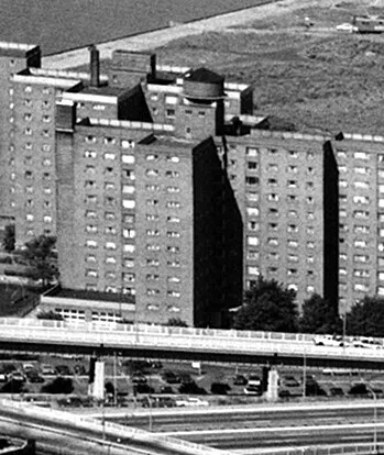 View from the northeast