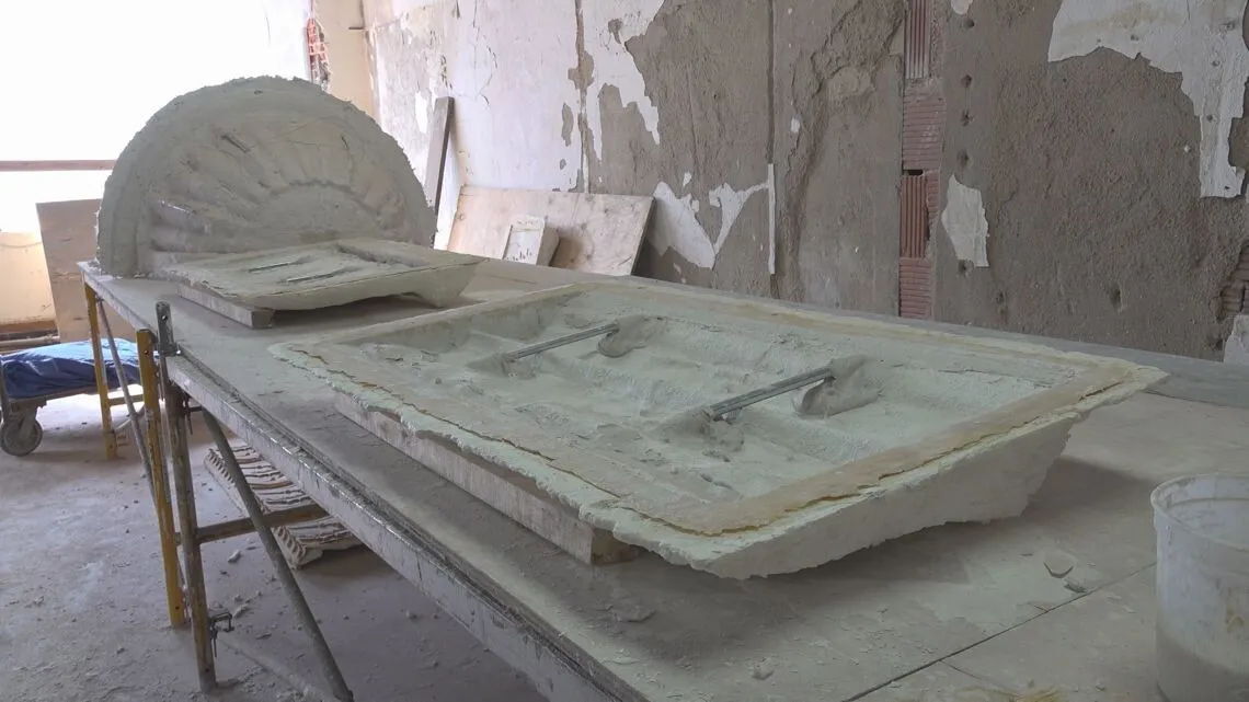 Interior during renovation