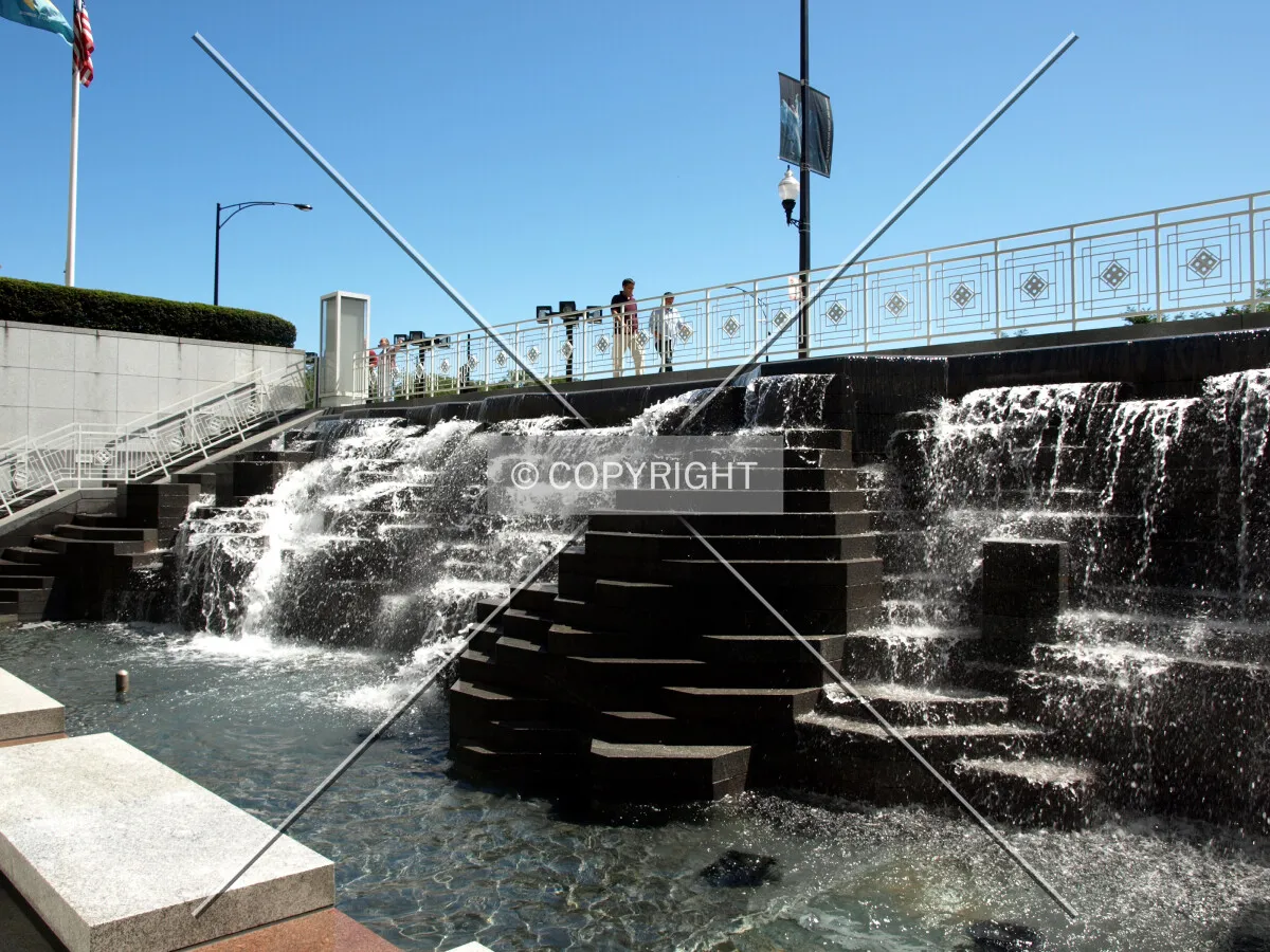 Waterfall below Randolph Street