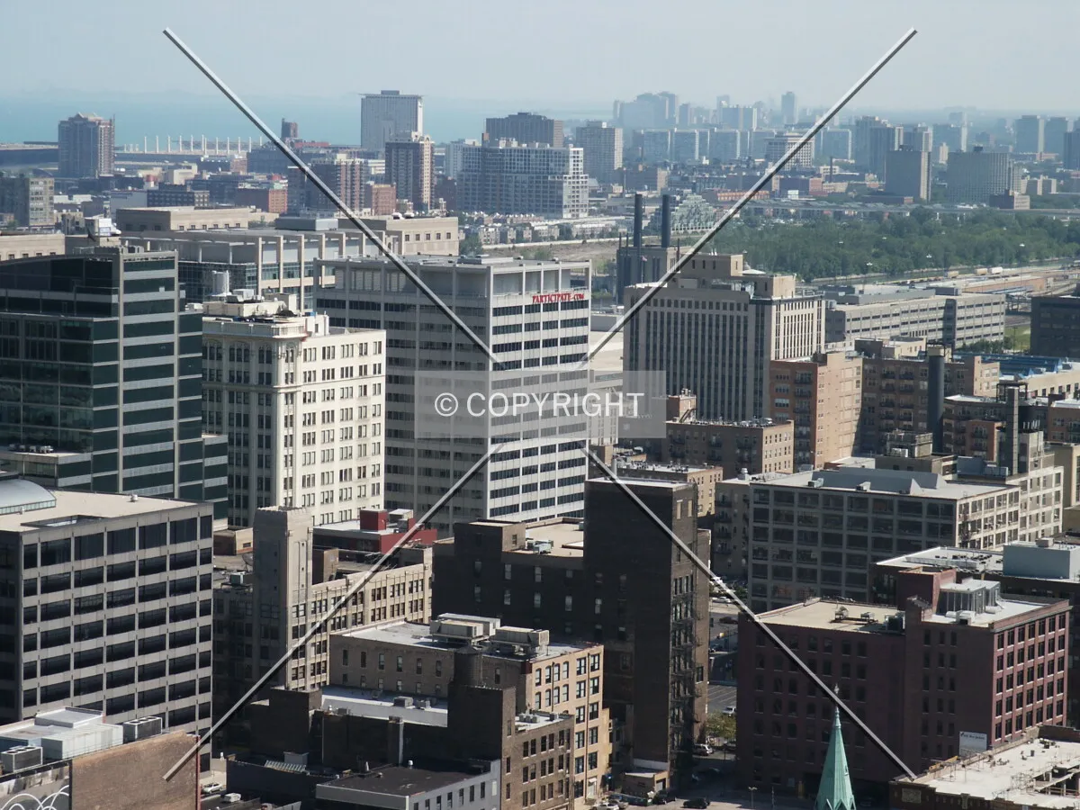 West Loop and south lakefront from Skybridge