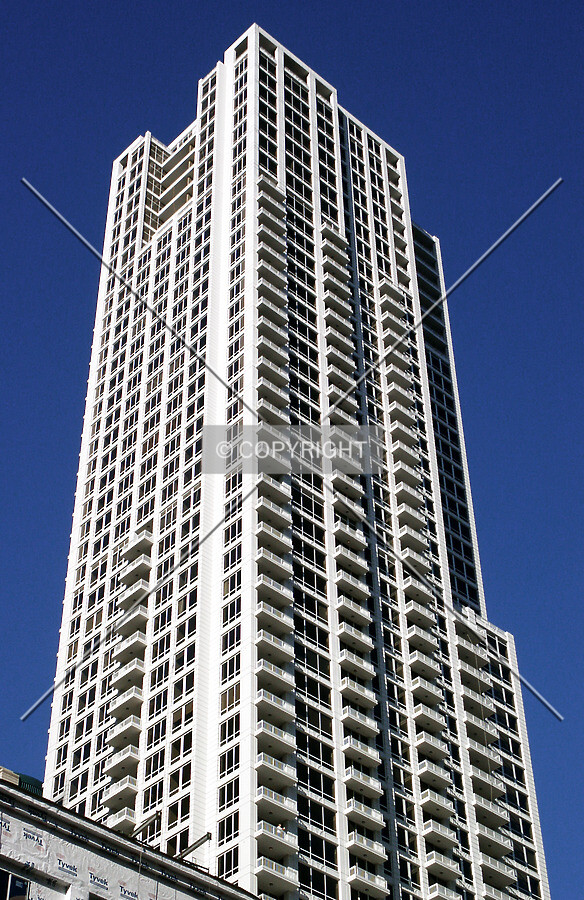 Looking up the southwest corner