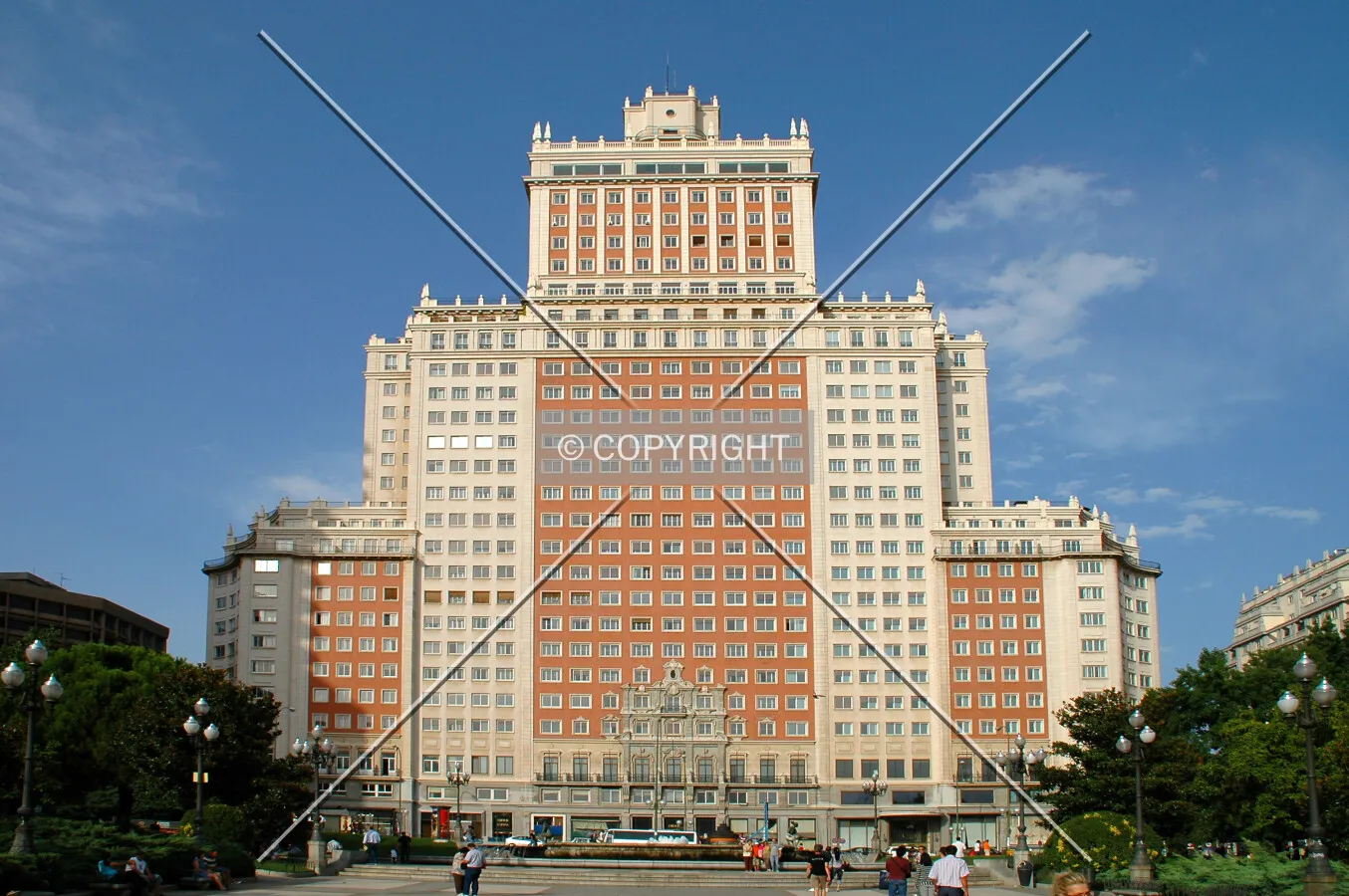 As seen from Plaza de Espana