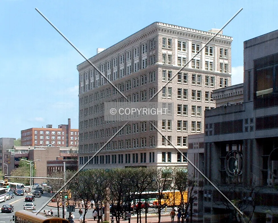 View from the southwest at Harrison Avenue and Main Street