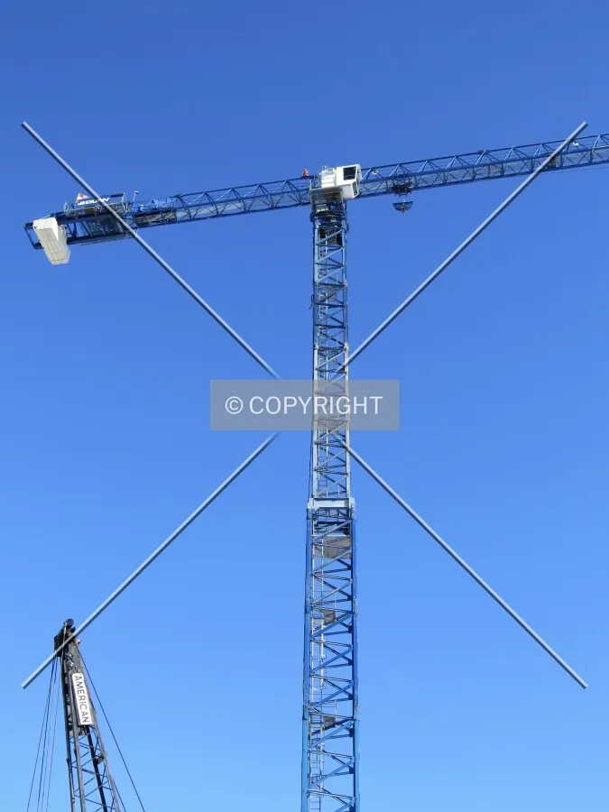 Newly-erected tower crane