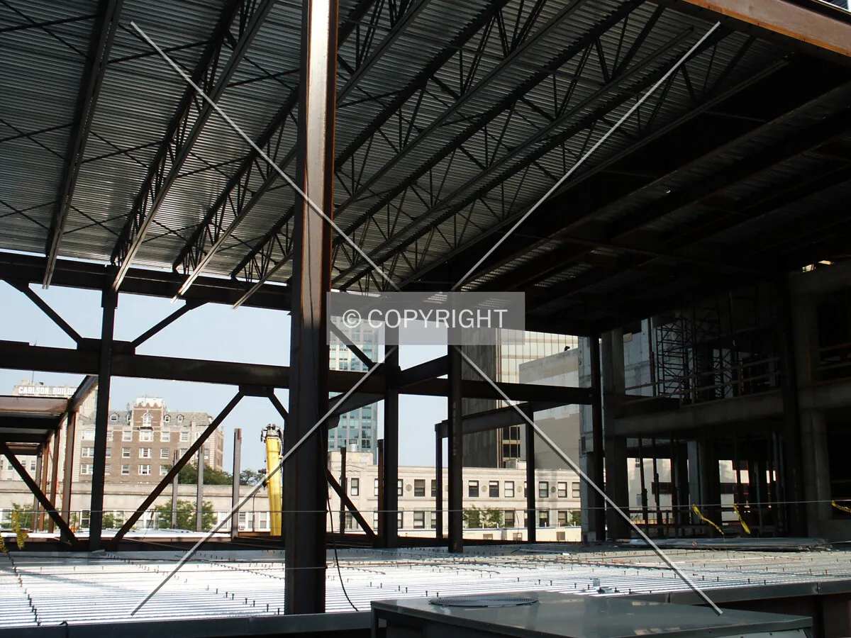 Looking east through the 2nd floor of the retail wing