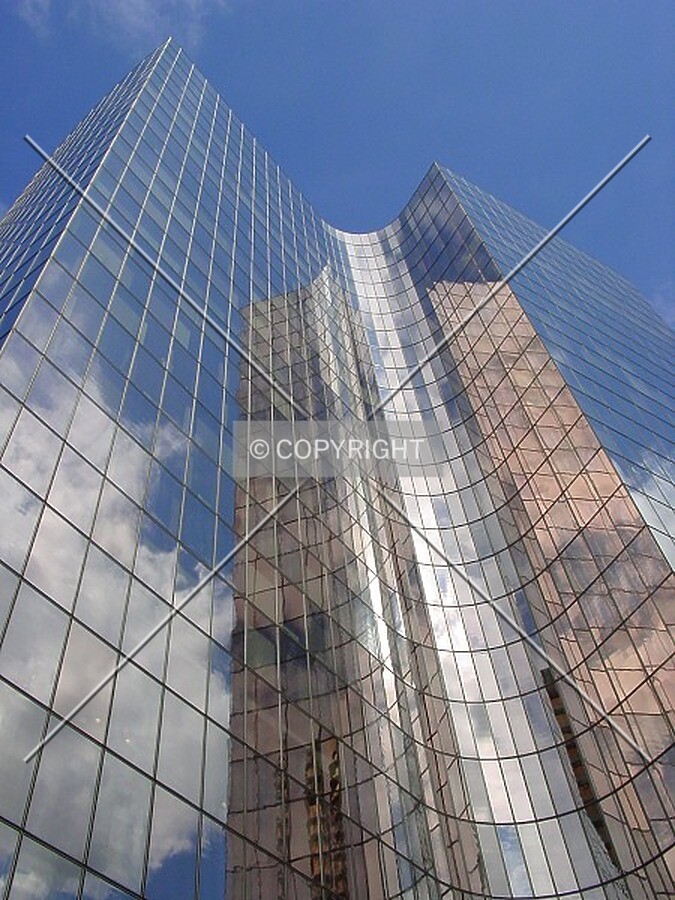 Looking the curved facade