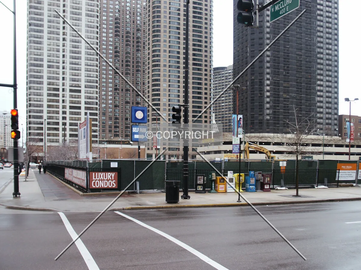 Southwest corner of the site
