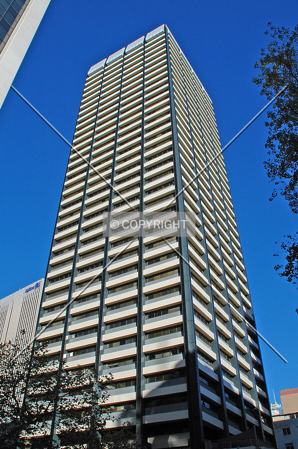 Looking up the northwest corner