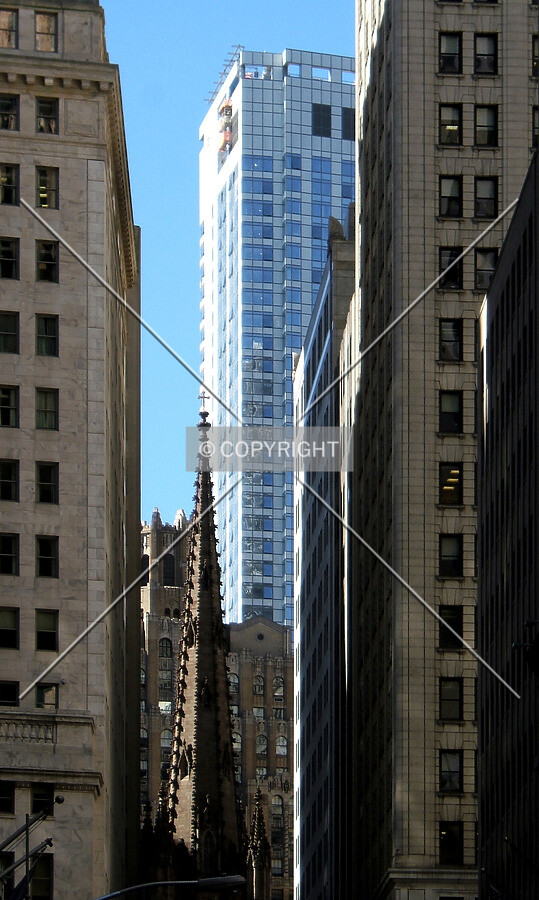View from the southeast on Wall Street
