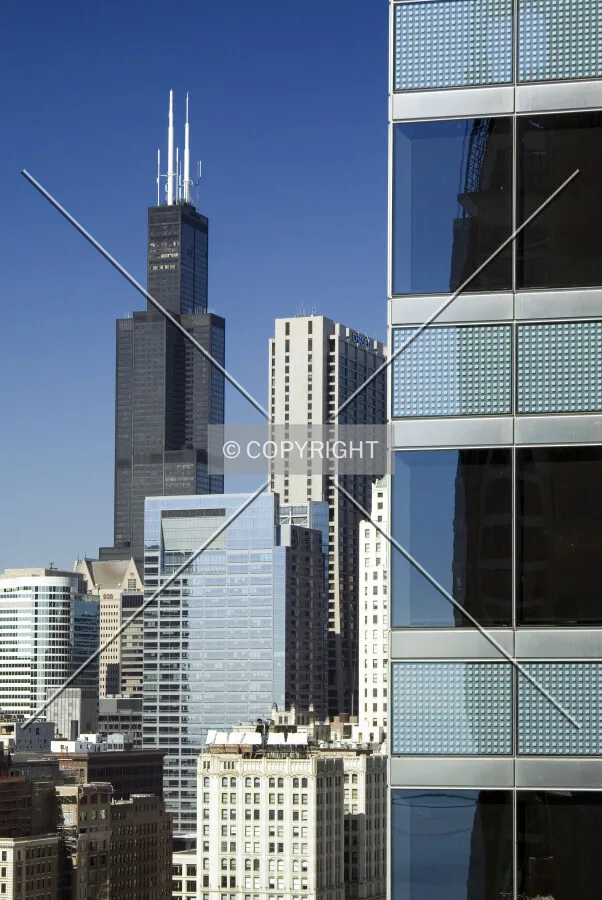 Overlooking Sears Tower through the Loop