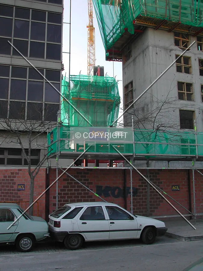 Core in the centre of the construction site
