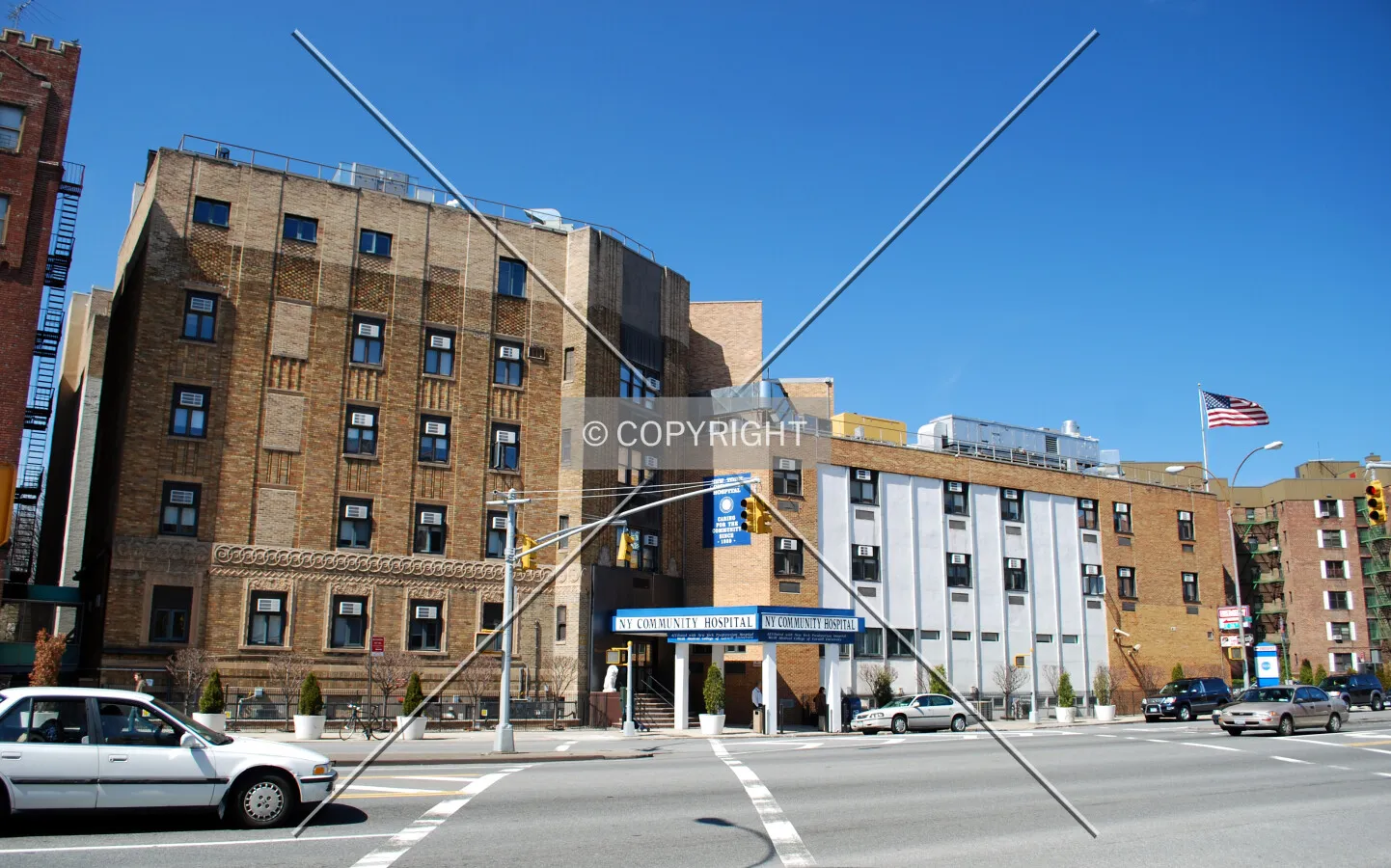 Viewed from the south along Kings Highway