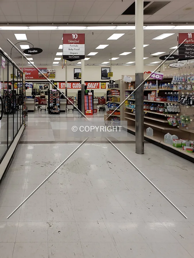 Interior of the Shop 'n Save store in it's final days of business; November 4, 2018