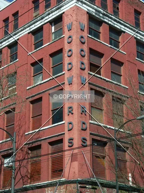 Southeast facade close-up of original building