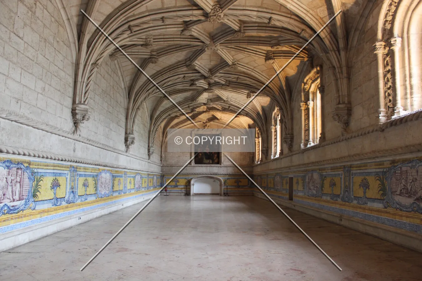 Looking east in the monastery's northwestern building