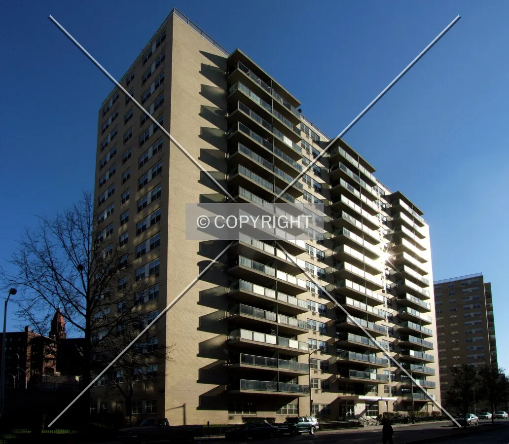 View from the northwest across Riverdale Avenue