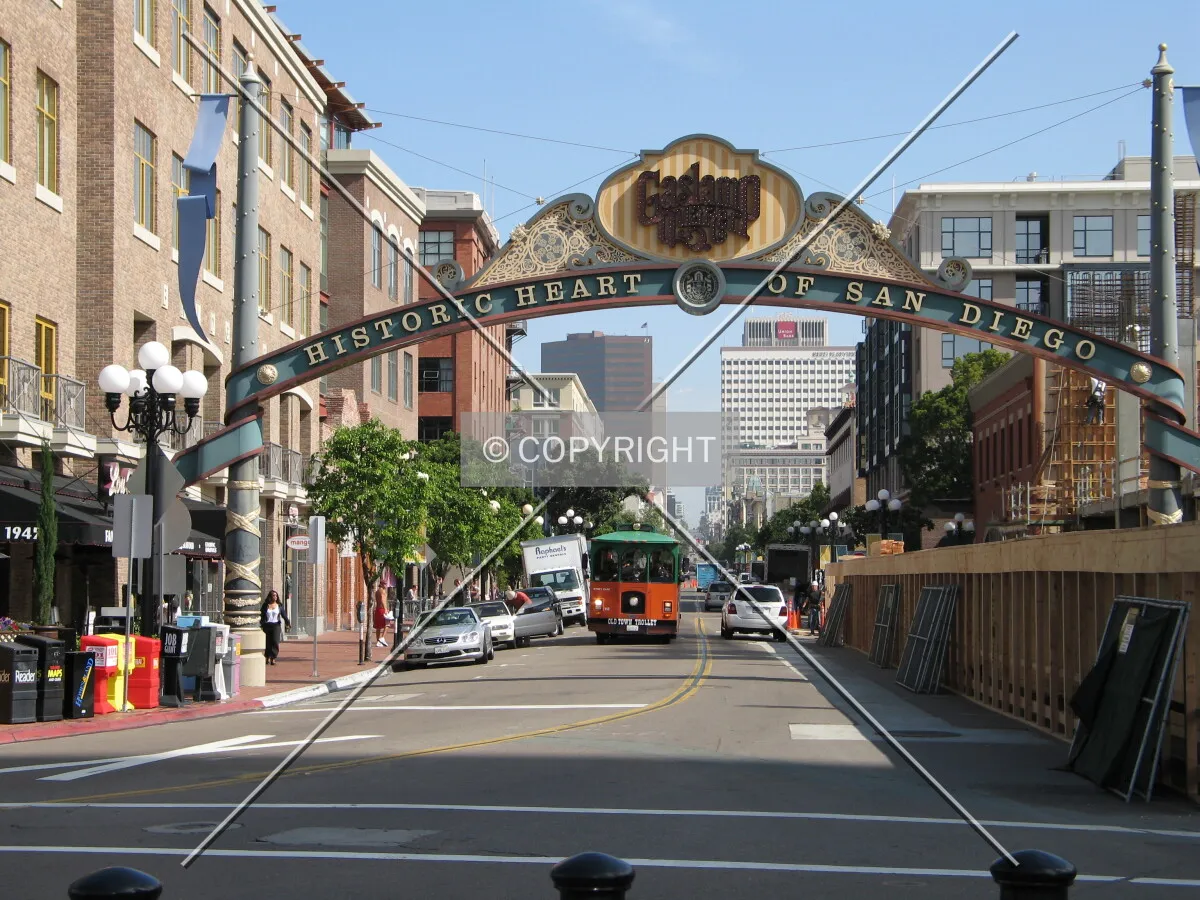 Entering the Gaslamp District