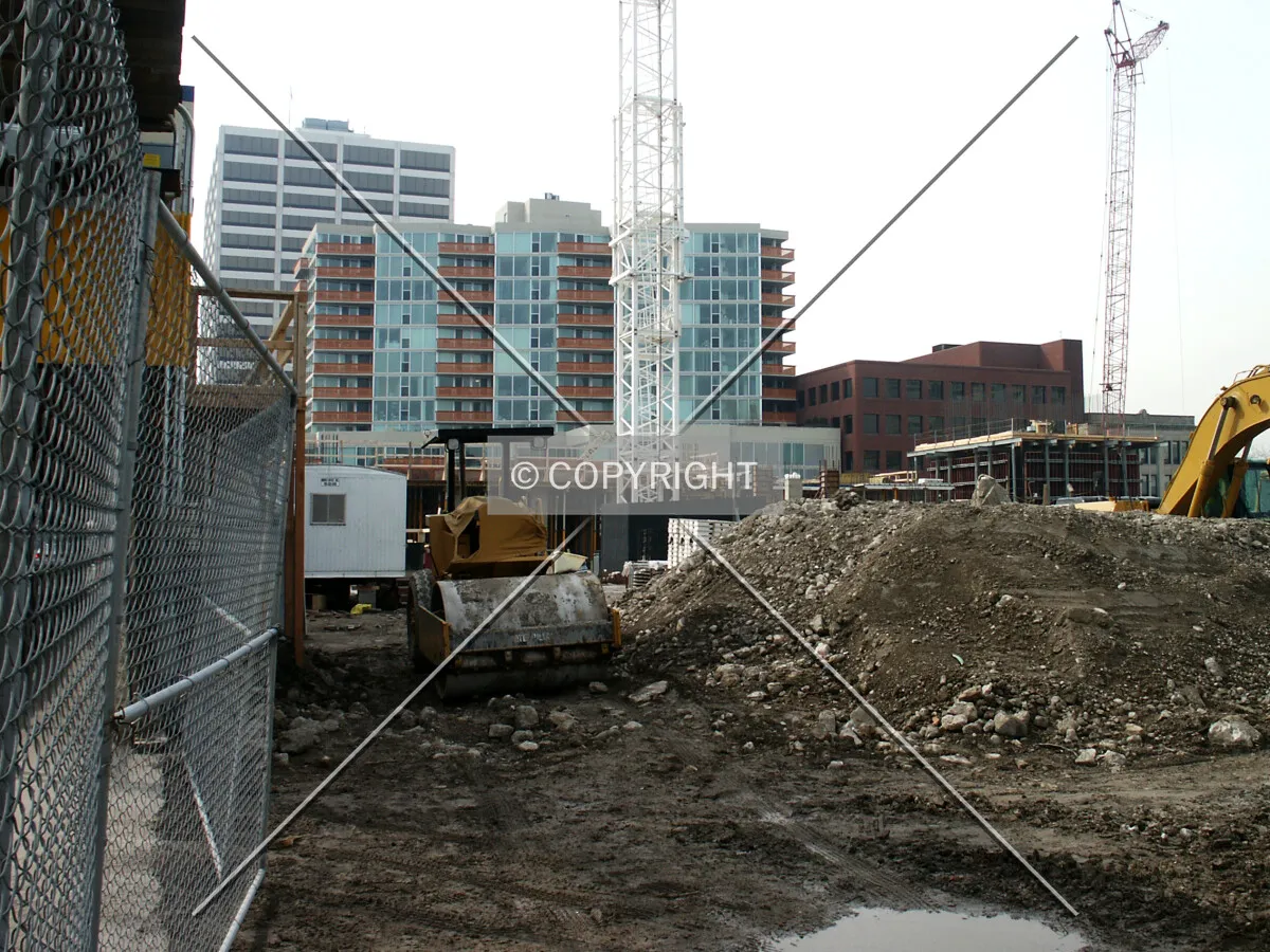 Looking south inside the eastern fence