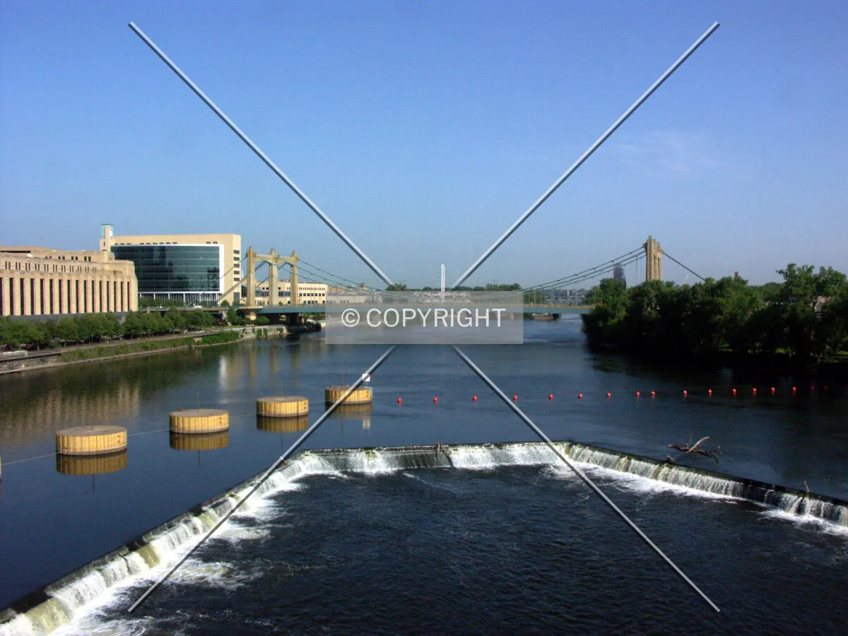 Looking west toward Hennepin Bridge