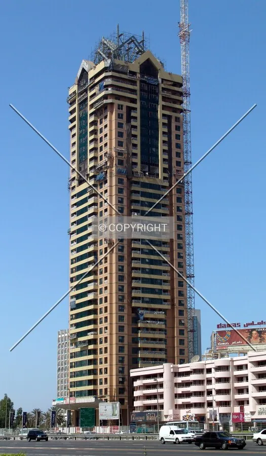 The northeastern view from across Sheikh Zayed Road