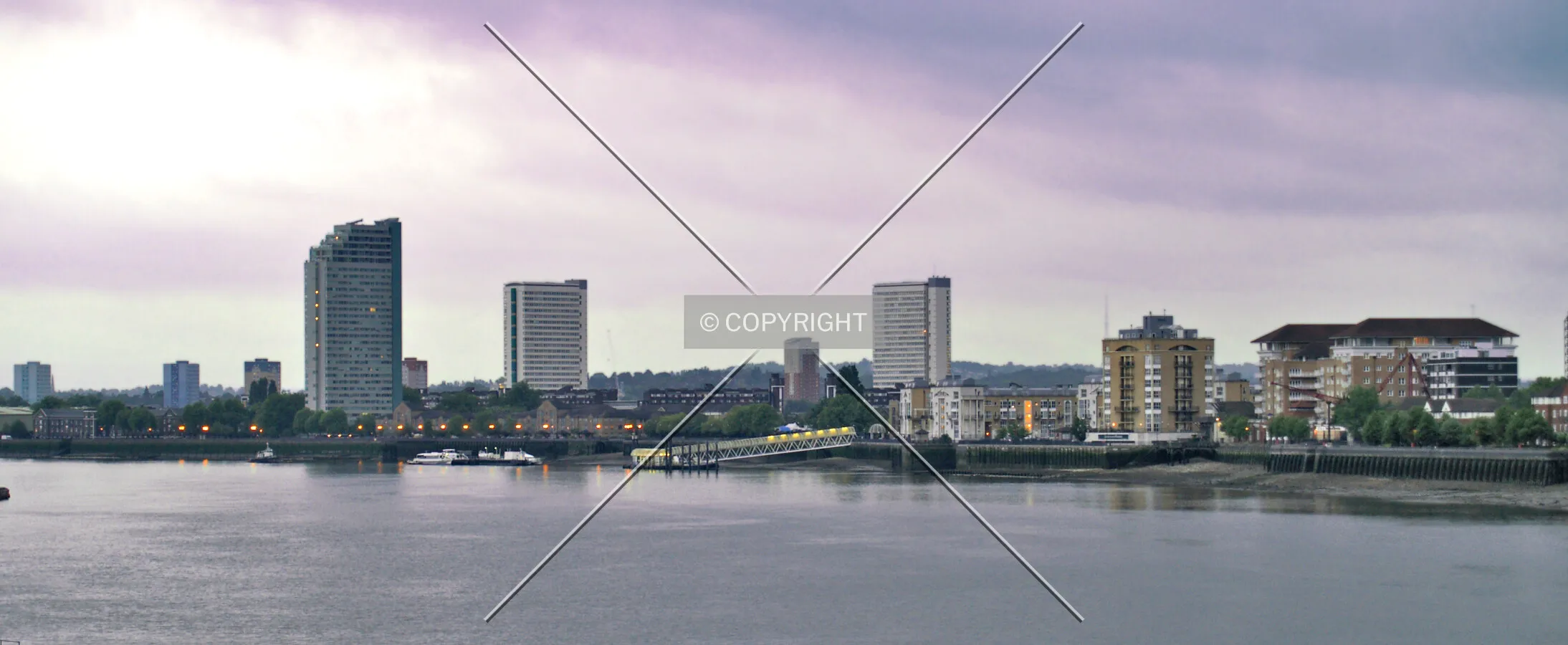 As seen from Canary Wharf