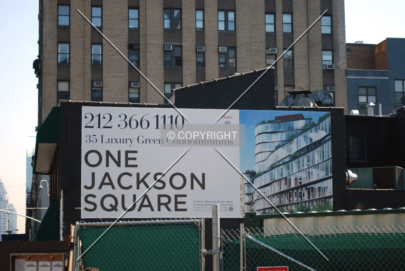 Sign over the site