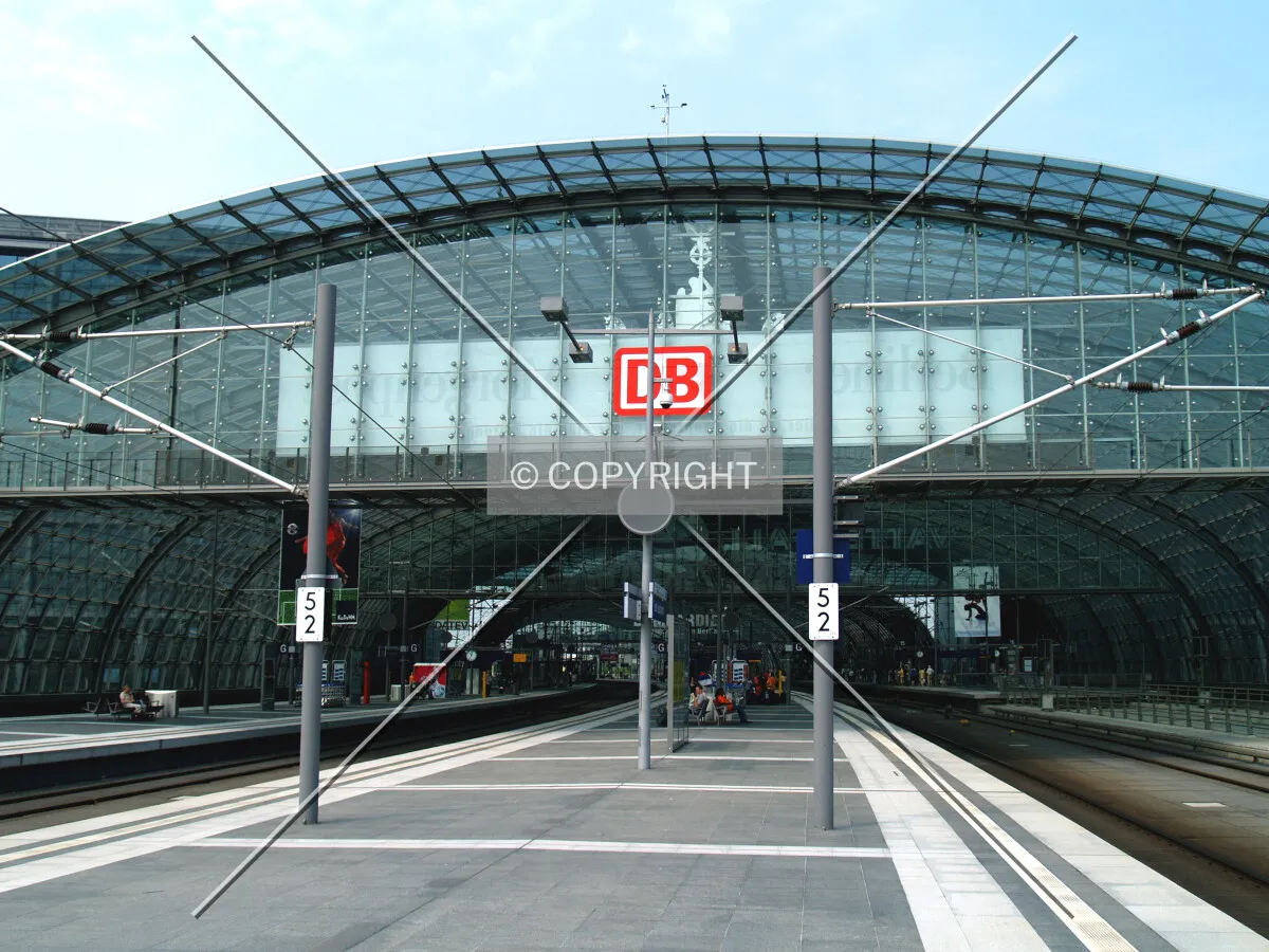 The station as seen from the top train tracks
