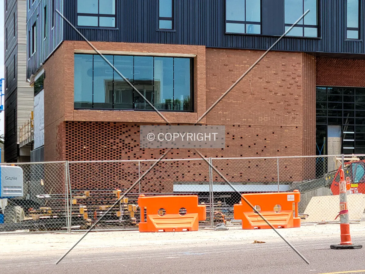 Southwest corner during construction; June 19, 2021