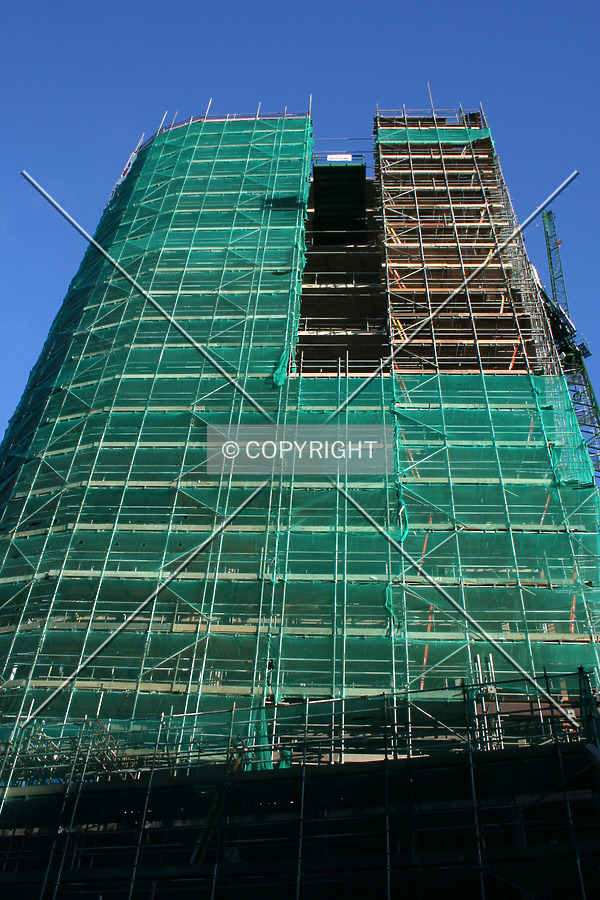 Looking up from the base