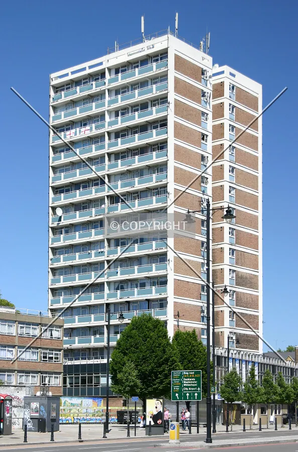 View east from Old Street