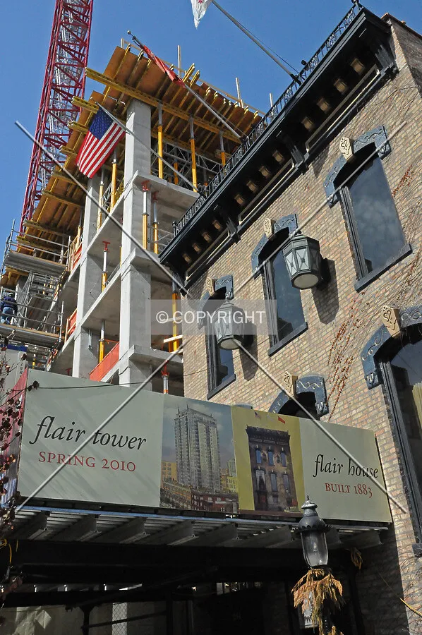 Looking up the southeast corner from Erie Street