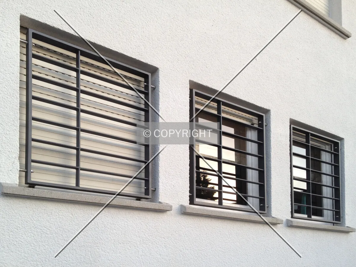 Barred windows to make it impossible to break in